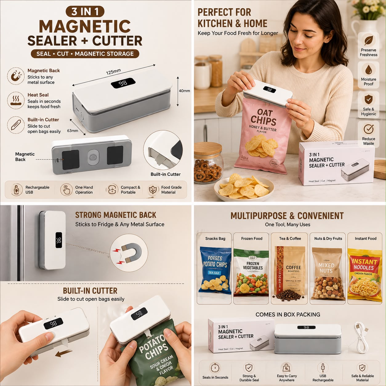 NEW MAGNETIC SEALER WITH CUTTER