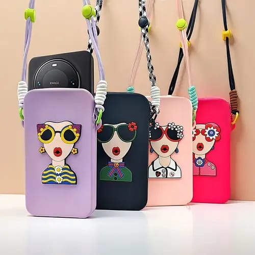 CUTE STYLISH SILICONE SLING POUCH